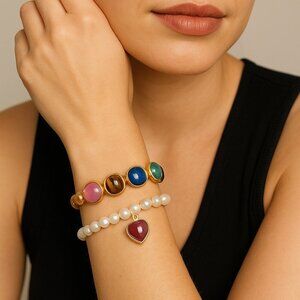 Melrose and Market Pearl & Gemstone Bracelet Set